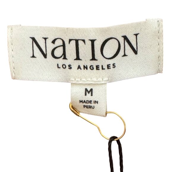 Nation LTD Ronni Dress Tobacco Brown M NWT Peruvian Cotton Minimalist - Picture 6 of 8